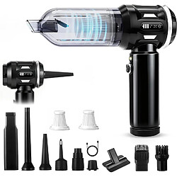 Nettlife Aspirateur à Main Sans Fil 25000Pa - Mini Aspirateur Voiture Puissant 4 en 1