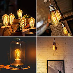 NETTLIFE Ampoule LED E27 ST64 Vintage, Filament Spirale 4W, 2200K Blanc Très Chaud