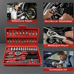 NETTLIFE Mallette à Outils 46 Pièces, Boîte à Outils Complète pour Réparation Maison
