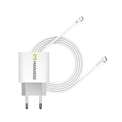 Mayaxess Chargeur Secteur pour Pixel 8a 20W + Câble USB-C 1m Blanc