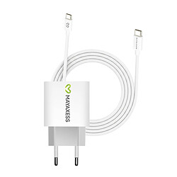 Mayaxess Chargeur Secteur pour Galaxy Z Fold 6 20W + Câble USB-C 1m Blanc