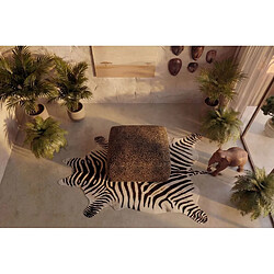 Casanova Pouf en tissu imprimé animalier Terracotta 102x83x46 pas cher