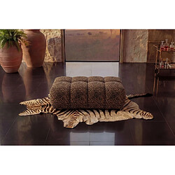 Casanova Pouf en tissu imprimé animalier Terracotta 120x60x40 pas cher