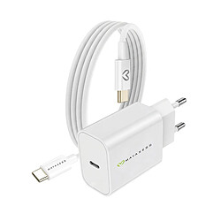 Mayaxess Chargeur Secteur pour Xiaomi 17 Ultra 20W + Câble USB-C 1m Blanc