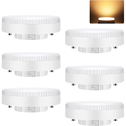 Nettlife Lot de 6 Ampoules LED GX53 Ultra Plat 5W (Eq 50W) 3000K Blanc Chaud 74x25mm