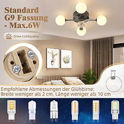 Acheter NETTLIFE Ventilateur Plafond G9 Silencieux Télécommande 6 Vitesses S/Ampoule