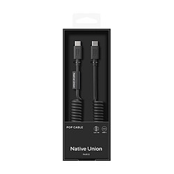 Native Union Câble USB-C vers USB-C 60W Spiralé 1.2m Série POP Charge Rapide Noir pas cher