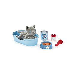 Ecoiffier Chat en peluche avec panier et accessoires - 9 pièces