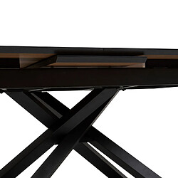 Atmosphera Table à manger extensible pour 6 personnes SANDRI - Marron pas cher