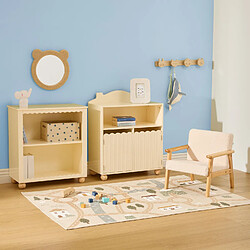 Atmosphera Bibliothèque enfant 2 portes et 1 niche BOULI - Beige