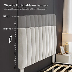 Lit 160x200 cm havenlyhome, velours capitonné, tête de lit, sommier à lattes pas cher
