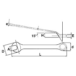 SAM Outillage 53-24-L - Clé mixte coudée 24 mm