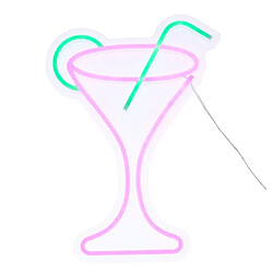 Atmosphera Néon LED Mural Cocktail 34cm Violet