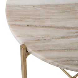 Atmosphera Table d'Appoint en Marbre Mesta 42cm Beige