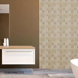 Atmosphera Lot de 2 Stickers Décoratifs Caro 25x25cm Beige