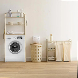 Avis Five Simply Smart Panier à linge 2 bacs Linea 78cm Beige