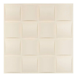 Atmosphera Lot de 2 Stickers Carrés Oren 30x30cm Blanc