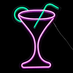 Avis Atmosphera Néon LED Mural Cocktail 34cm Violet