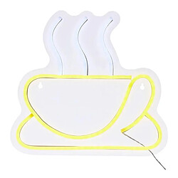 Atmosphera Néon LED Mural Café 27cm Jaune