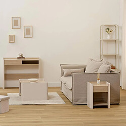 Avis Five Simply Smart Table de Chevet 1 Tiroir Roundy 50cm Beige
