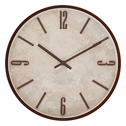 Atmosphera Horloge Murale Effet Travertin Nella 29cm Marron