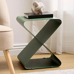 Atmosphera Table d'Appoint Design en Métal Elder 45cm Vert Olive
