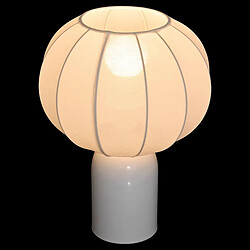Atmosphera Lampe à Poser en Métal Tobie 33cm Blanc