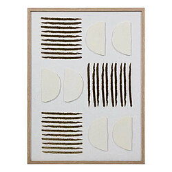 Atmosphera Toile Déco 3D Nourane 45x60cm Blanc