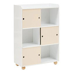 Atmosphera Meuble de Rangement 3 Portes Bouli 101cm Beige
