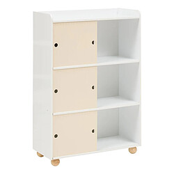 Atmosphera Meuble de Rangement 3 Portes Bouli 101cm Beige