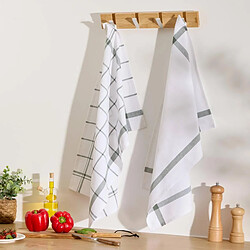 Acheter Atmosphera Lot de 2 Torchons de Cuisine Traditionnels 70cm Vert