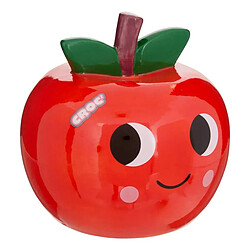 Atmosphera Tirelire Pomme en Dolomite Chachapop 13cm Rouge