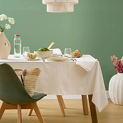 Avis Atmosphera Nappe Brodé en Coton Joy 150x250cm Blanc
