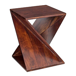 Atmosphera Table d'Appoint Totem Rikaya 45cm Marron