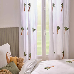 Atmosphera Rideau Tuffé Enfant Palmier 140x260cm Blanc