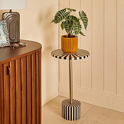 Atmosphera Table d'Appoint Design Nema 36cm Noir & Blanc