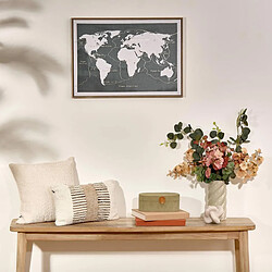 Avis Atmosphera Toile Mappemonde Fanyo 50x70cm Bleu Émeraude