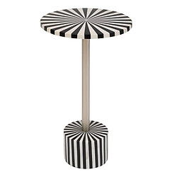 Atmosphera Table d'Appoint Design Nema 36cm Noir & Blanc