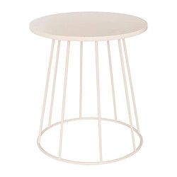 Atmosphera Table d'Appoint en Métal Latte 38cm Beige