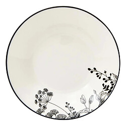 Secret De Gourmet Lot de 6 Assiettes Creuses White Floral 20cm Blanc