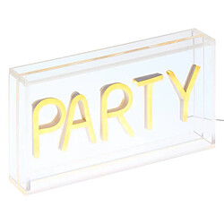 Atmosphera Lampe Néon LED à Poser Party 23cm Jaune