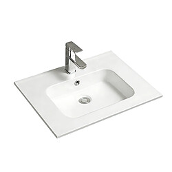 OTITEC Vasque à encastrer rectangulaire - 60 x 46 cm - Blanc brillant - AUREA