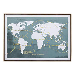 Atmosphera Toile Mappemonde Fanyo 50x70cm Bleu Émeraude
