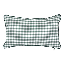 Atmosphera Coussin Déco Imprimé Vichy Groove 30x50cm Vert