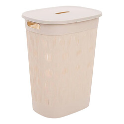 Five Simply Smart Panier à Linge Design Leaf 58L Beige