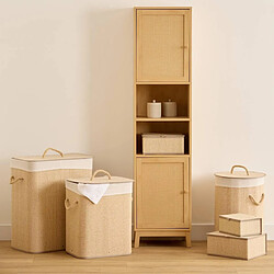 Avis Five Simply Smart Panier à Linge en Bambou Stemy 60L Beige