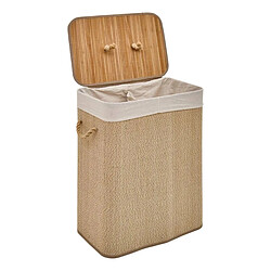 Five Simply Smart Panier à Linge 2 Compartiments Stemy 100L Beige