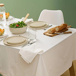 Acheter Atmosphera Nappe Brodé en Coton Joy 150x250cm Blanc