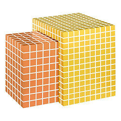 Atmosphera Lot de 2 Tables d'Appoint Betsy 45cm Jaune & Orange