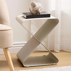 Atmosphera Table d'Appoint Design en Métal Elder 45cm Beige